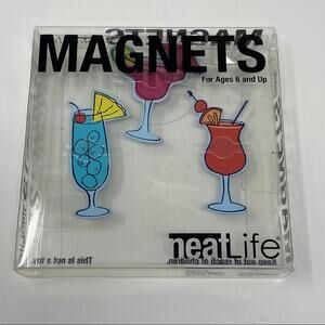 Neat Life Drink Magnets (3) New In Box
